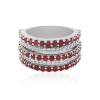 Tanzanian Ruby Silver Ring (Adela Silber)