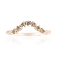 9K SI1 Argyle Rose De France Diamond Gold Ring