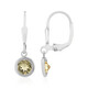 Yellow Beryl Silver Earrings