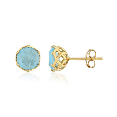 Blue Pastel Quartz Silver Earrings