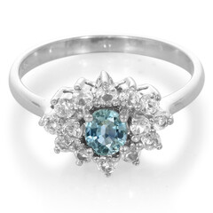 Green Sapphire Silver Ring