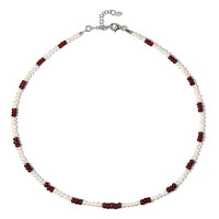 Ruby Silver Necklace (Riya)