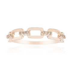 9K SI1 Argyle Rose De France Diamond Gold Ring