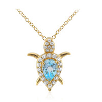 Sky Blue Topaz Silver Necklace