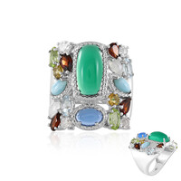Green Onyx Silver Ring