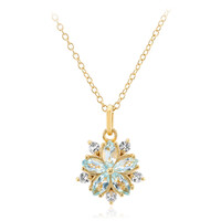 Sky Blue Topaz Silver Necklace
