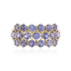 9K AAA Tanzanite Gold Ring (de Melo)