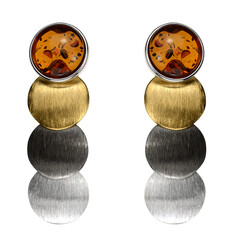 Baltic Amber Silver Earrings