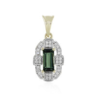 9K Green Tourmaline Gold Pendant (Adela Gold)