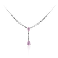 Purple Pastel Quartz Silver Necklace