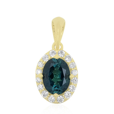 9K Brazilian Indicolite Gold Pendant