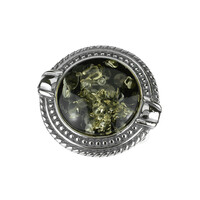 Baltic Amber Silver Ring