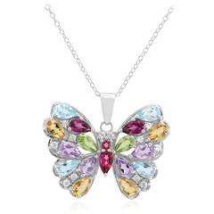 Sky Blue Topaz Silver Necklace