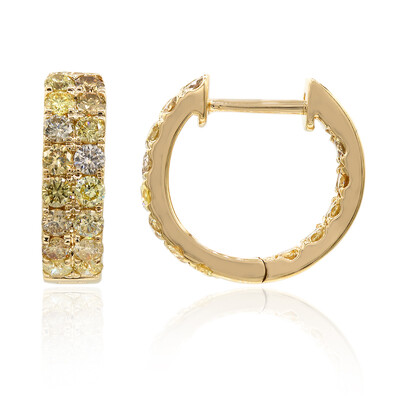 14K SI2 Fancy Diamond Gold Earrings (CIRARI)