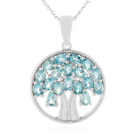 Sky Blue Topaz Silver Necklace