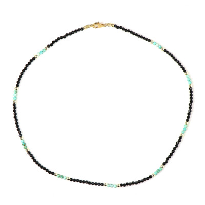 Black Spinel Silver Necklace