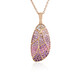 Pink Sapphire Silver Necklace (KM by Juwelo)
