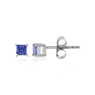 Blue Sapphire Silver Earrings