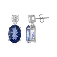 Royal Blue Topaz Silver Earrings