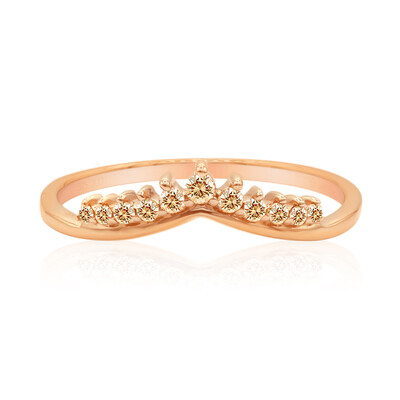 9K SI1 Argyle Rose De France Diamond Gold Ring (Annette)