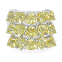 Yellow Beryl Silver Ring