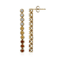 White Topaz Silver Earrings