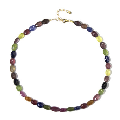 Fancy Sapphire Silver Necklace