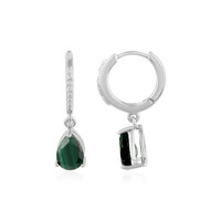 Malachite Silver Earrings