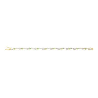 Zambian Emerald Silver Bracelet