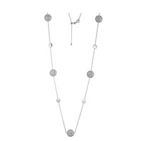 Zircon Silver Necklace (Adela Silber)