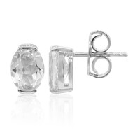 White Topaz Silver Earrings