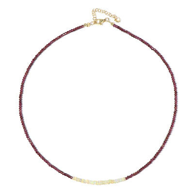 Magenta Garnet Silver Necklace