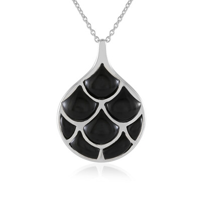 Black Onyx Silver Necklace (KM by Juwelo)