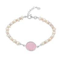 Rose Quartz Silver Bracelet (TPC)