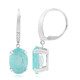Blue Pastel Quartz Silver Earrings