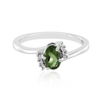 Moldavite Silver Ring