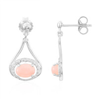 Machu Picchu Pink Opal Silver Earrings