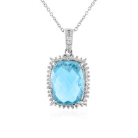 Sky Blue Topaz Silver Necklace
