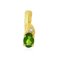 Russian Diopside Silver Pendant