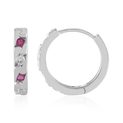 Madagascar Ruby Silver Earrings