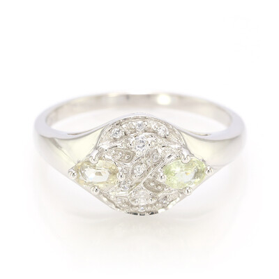 Cuprian Tourmaline Silver Ring