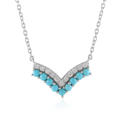Sleeping Beauty Turquoise Silver Necklace