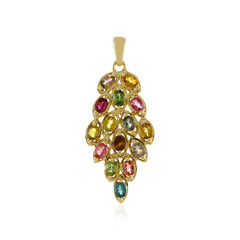 Fancy Tourmaline Silver Pendant