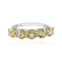 Yellow Beryl Silver Ring (de Melo)