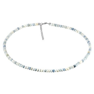 Blue Opal Silver Necklace