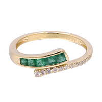 14K AAA Zambian Emerald Gold Ring (CIRARI)