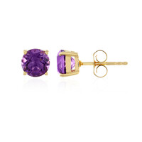 Siberian Amethyst Silver Earrings