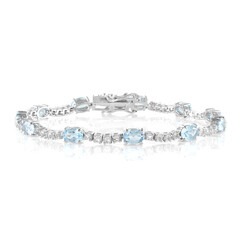 Sky Blue Topaz Silver Bracelet