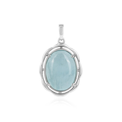 Aquamarine Silver Pendant