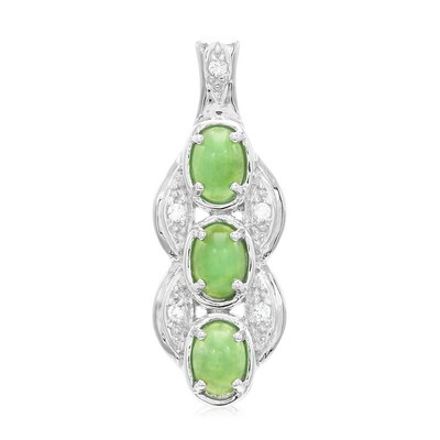 Imperial Chrysoprase Silver Pendant